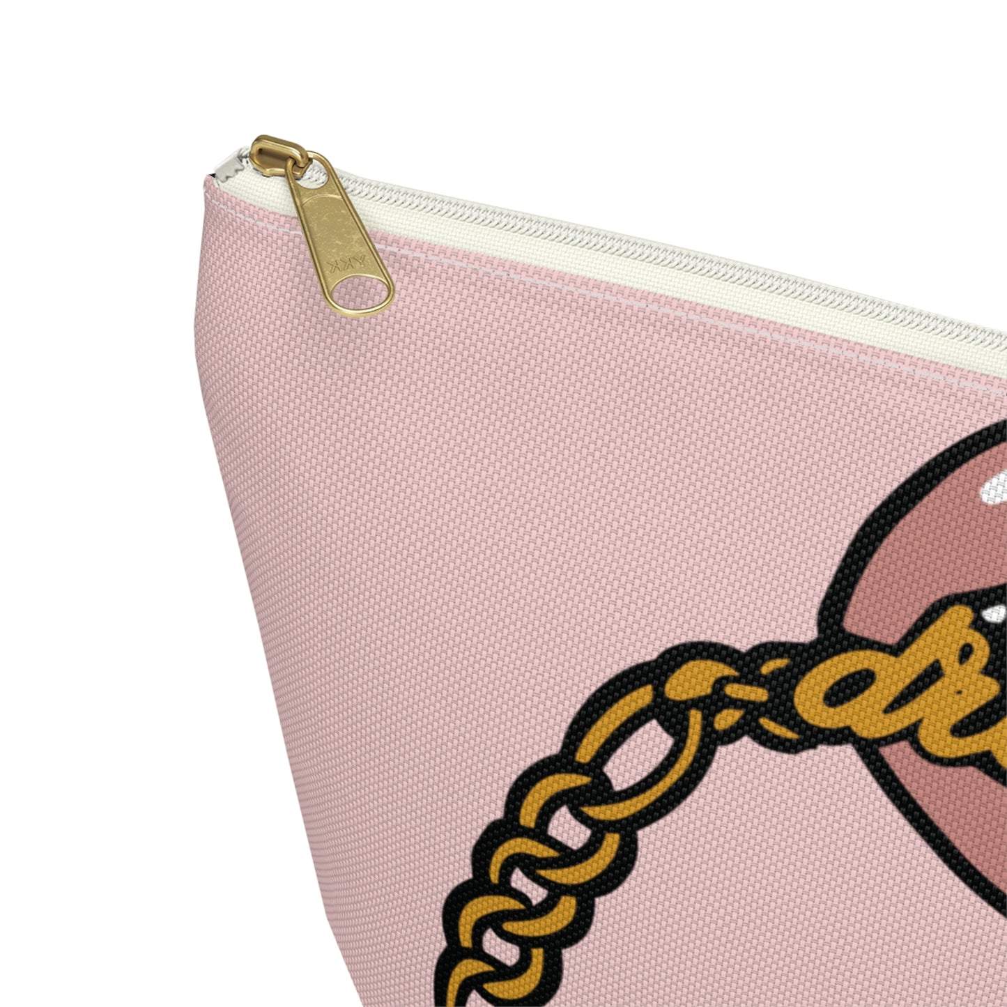 Rose Gold Dreamer Accessory Pouch w T-bottom, Makeup Bag, Girl Boss Makeup Bag, Cocoa Twins, African American Art