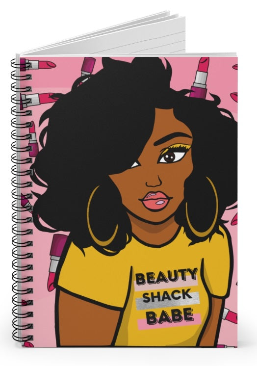 Beauty Shack Babe Notebook - Yellow