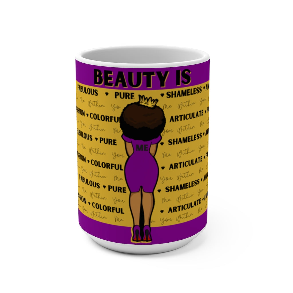 Beauty Is Mug, Purple